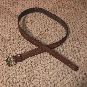 Brown leather belt